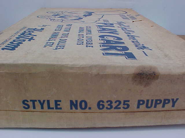 1950's HEDSTROM KIDDIE PLAY CART STYLE No. 6325 PUPPY SEALED OLD STOCK MIB 