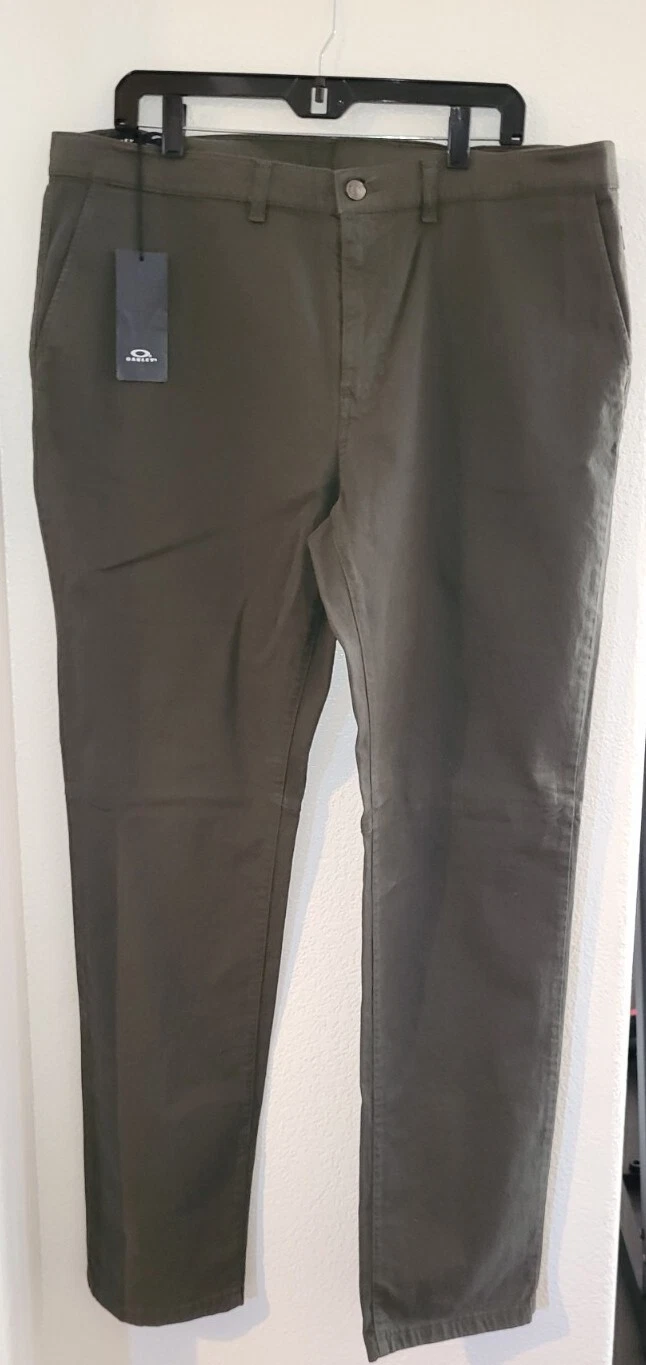 Mens 38 Regular 38x33 Chino Green Lightweight Casual Straight