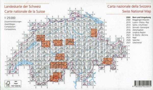 Thumbnail - Swisstopo 1 : 25 000 Bern Und Umgebung