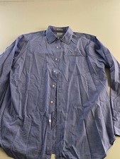 J Crew Sydney Blue Check LONG SLEEVE SHIRT Large L 16.5 x 35/36