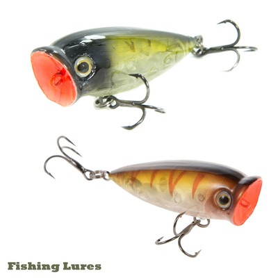 Cabo Multi Colored Peeping Popper Minnow for Freshwater Fishing Lure