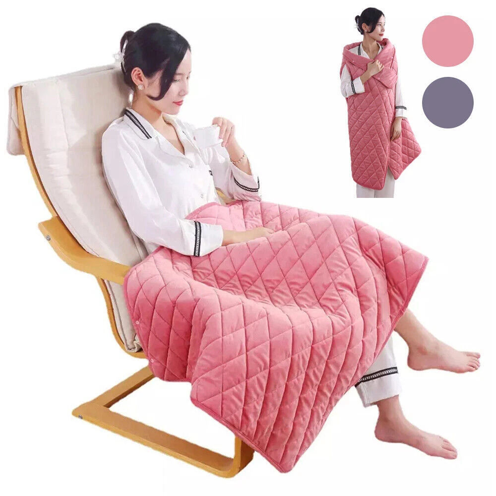 UK Electric Heated Blanket Mat Warm Throw Poncho Wrap Blanket USB Heated  Shawl | eBay
