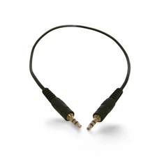 1ft 3.5mm Aux Cord Male to Male Stereo Audio Cable - Black