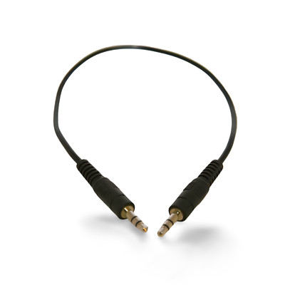 1ft 3.5mm Aux Cord Male to Male Stereo Audio Cable - Black