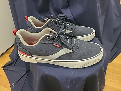Levis Men's Lance-LO-Sport Sneakers Casual Low Top Blue Size 9.5  Excellent 