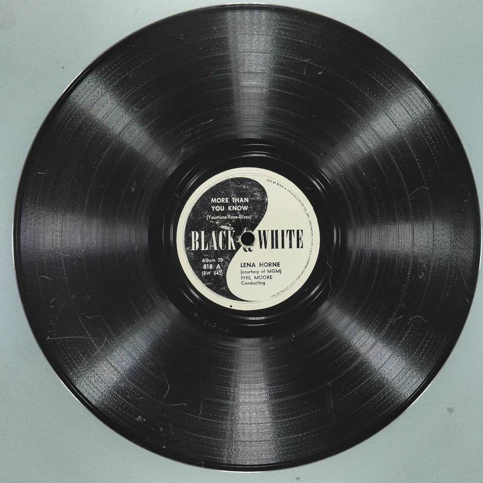 LENA HORNE More Than You Know / Blue Prelude BLACK & WHITE 818 VG 78 10" 1946 - Image 2 of 4