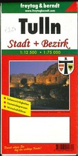 Tulln (Austria) - Pianta della città 1:12.500 e Cartina del distretto 1:75.000