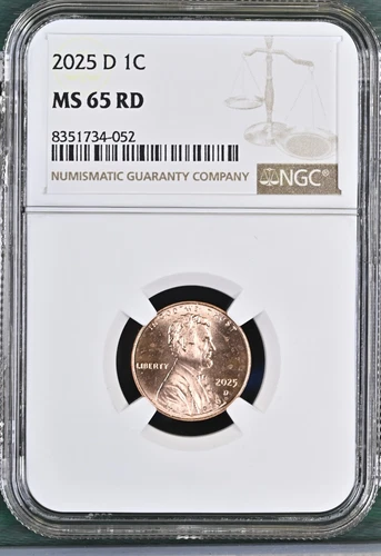 2025-D LINCOLN UNION SHIELD CENT PENNY NGC MS65RD BU UNC DETAILED COIN #M