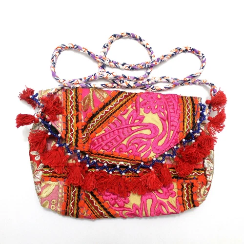 Vintage Tribal Banjara Indian Handmade Ethnic Women Purse Bohemian Clutch Bag a