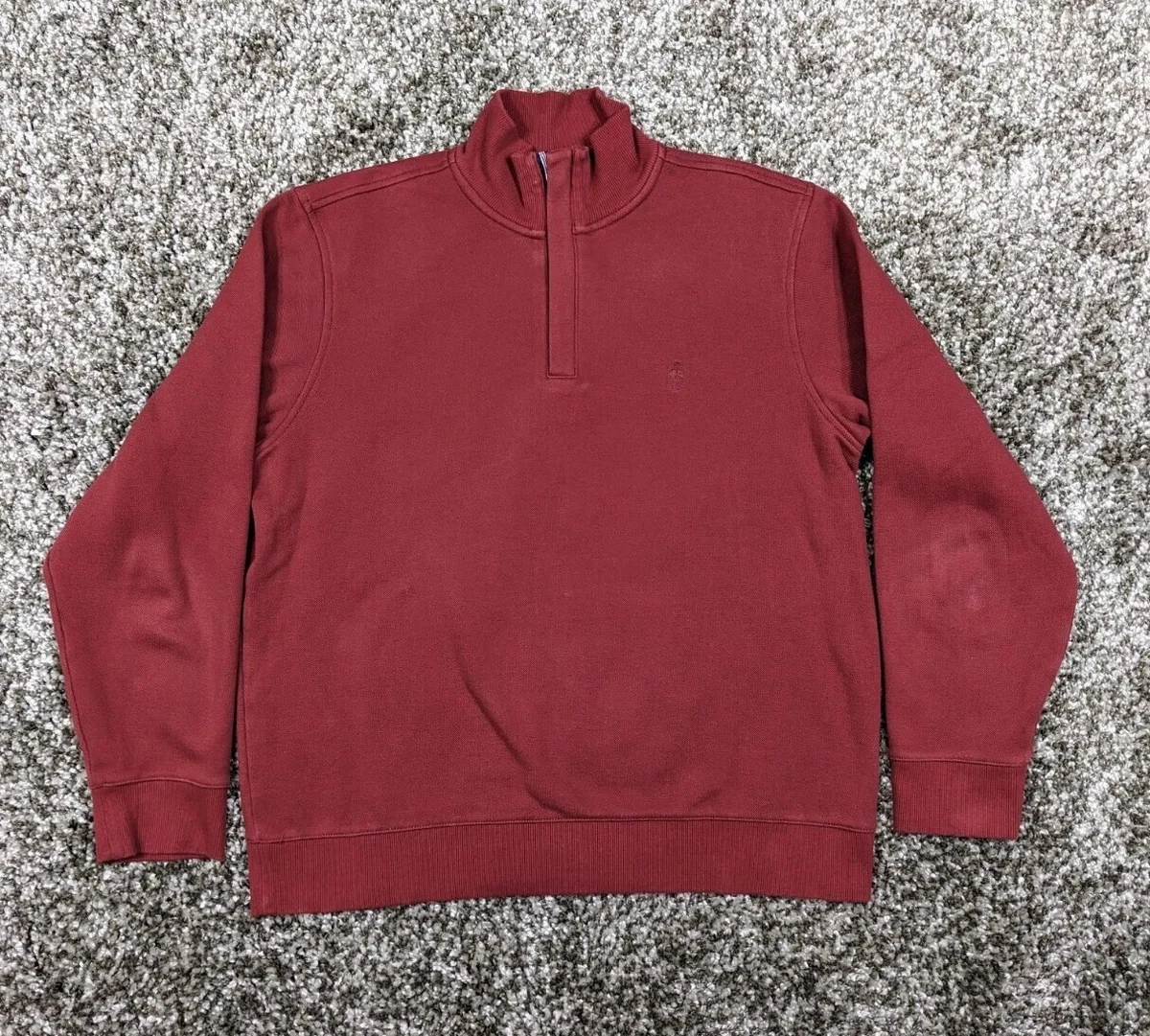 Brooks Brothers Red Fleece Sweater Mens Large Lined Long Sleeve 1/4 Zip  Pullover | eBay