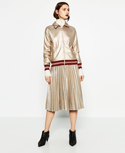 zara gold bomber jacket