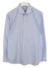 SUITSUPPLY Try On Extra Slim Fit Formal Shirt Men's 45 / 17 3/4 Pinstriped