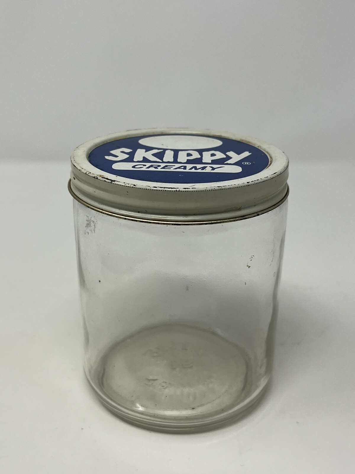 Vintage skippy peanut butter glass jar