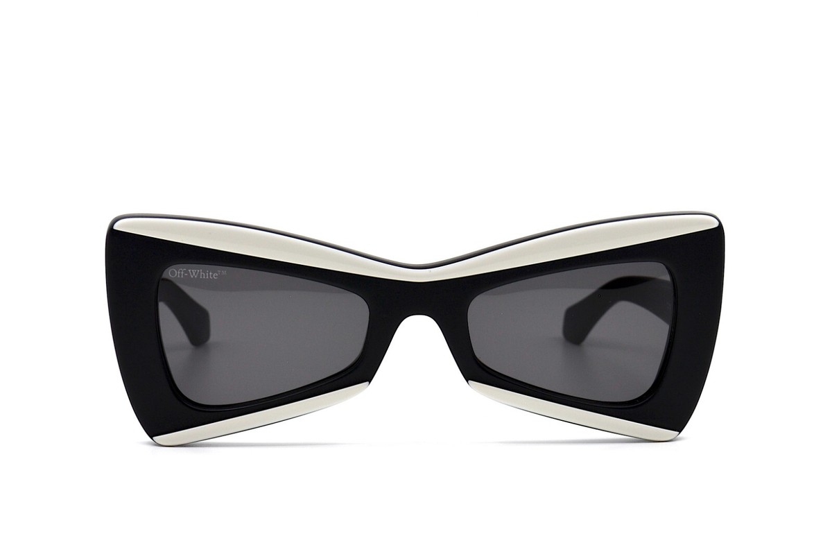 OFF-WHITE 0ER1070 BLACK /WHITE GREY WOMEN\'S AUTHENTIC SUNGLASSES OFF-WHITE 0ER1070 BLACK /WHITE GREY WOMEN main image 3