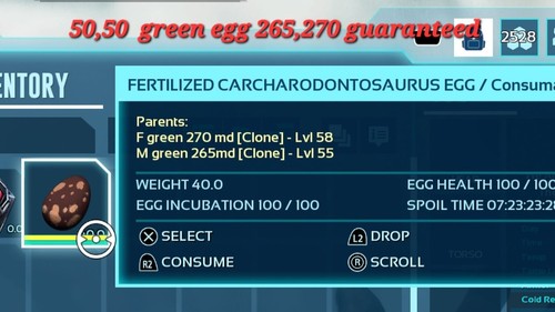 Ark Survival Ascended Carcha Egg 50,50 Melee 265,270 PC,XBOX, PS5, PVE OFFICIAL
