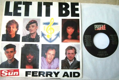 FERRY AID * 45 * Let It Be * 1987 * NM ! USA Original VINYL w/ PS