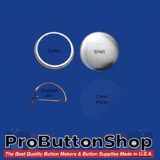 1000 pcs 1" inch Tecre Complete Pinback Button Badge Machine Parts Set