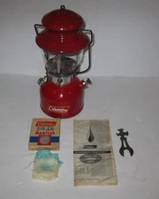 Vintage Red Coleman Lantern no 200 - 1962 + Parts