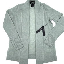 Tahari PURE LUXE Cashmere Cardigan Jade Green S;NWT