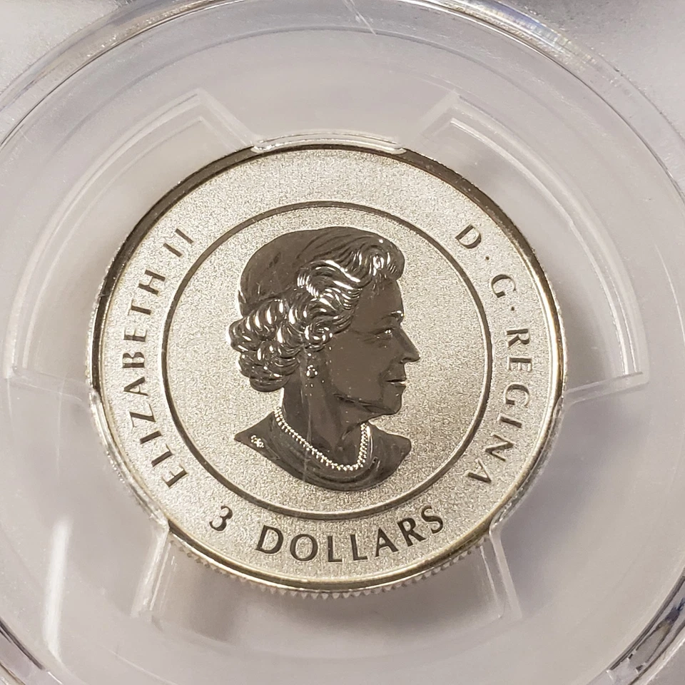 2017 $3 Canada 1/4 oz .9999 Silver - PCGS SP 69 - SKU-Q2382 - Image 4 of 4