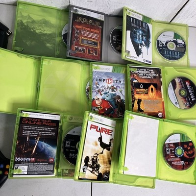 Xbox 360 S Slim Bundle 1439 Console 250GB 15 Games Skyrim Mass