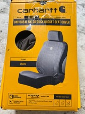 Carhartt Universal Nylon Duck Canvas Fitted Bucket Seat Cover - Gravel See Note Carhartt Universal Nylon Duck Canvas Fitted Bucket Seat Cover - Gravel See Note