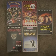 VHS job lot x5 video tapes - comedy and horror