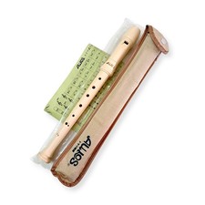 Aulos Recorder Flute 102J G with Carrying Bag and Note Made in Japan