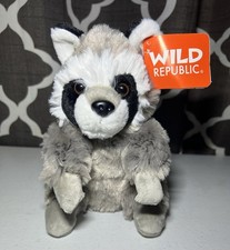 Wild Republic Raccoon Plush Cuddlekins 8" Lifelike Sitting Stuffed Animal New WT