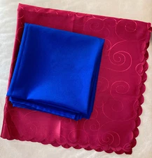 2x Square Tablecloth Royal Blue Hoteltextilshop 100x100 Wine Red 85x85