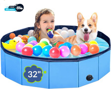 Dog Pool, Foldable Pet Swimming Pool with 6Mm High-Strength PP Board