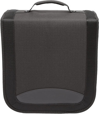 Polyester CD/DVD Portable Storage Binder with Handle, 400-Capacity, Black