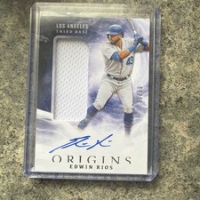 2020 Panini Chronicles - Origins Rookie Jumbo Material Autographs Edwin Rios /99