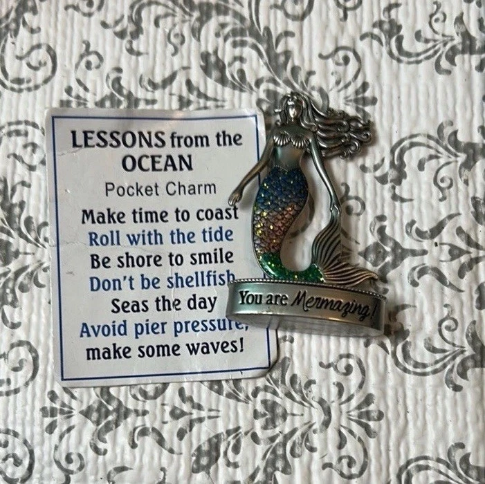 Vintage signed Pewter Fish Nautical Trivet Napkin Rings Table Decor - Image 2 of 4