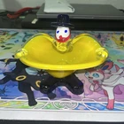 Vintage Murano Yellow Clown Ashtray Art Glass Hand Blown