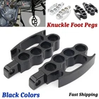 Motorcycle Foot Pegs Black For Harley Touring Softail Sportster XL Dyna Bobber