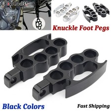 Clavijas de pie negras para motocicleta Harley Touring Softail Sportster XL Dyna Bobber