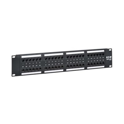 Tripp Lite N252P48 48-Port Cat6 Patch Panel 2U Rack-Mount Black