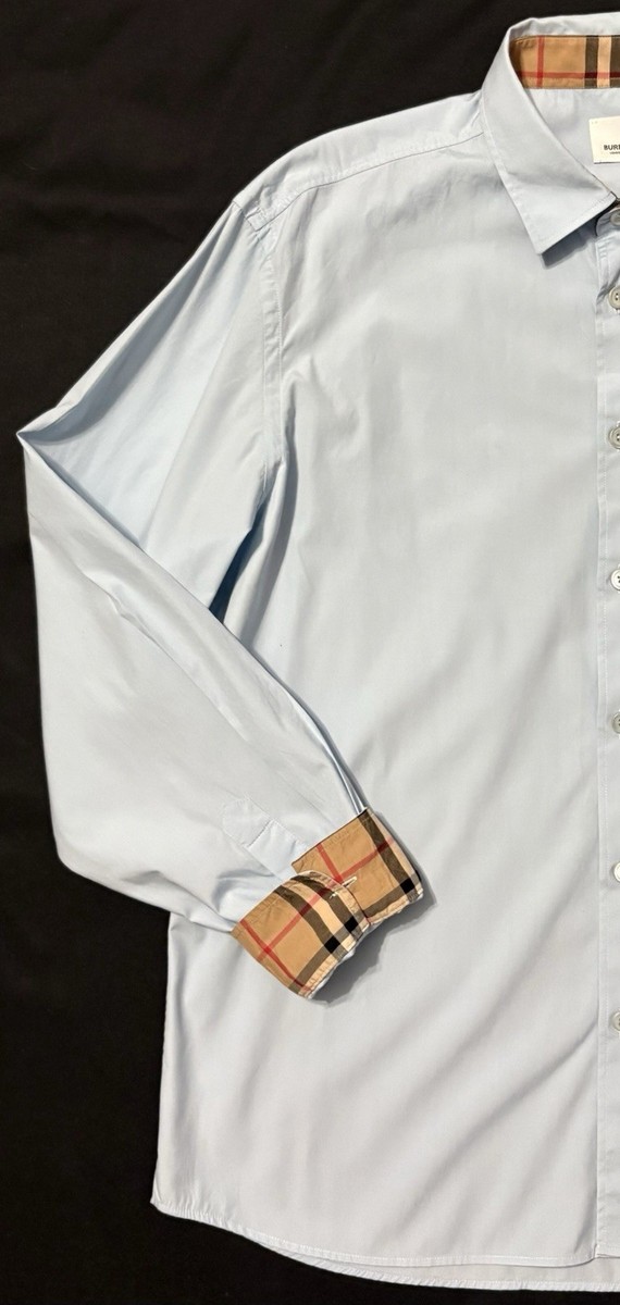 BURBERRY Shirt Classic TB Pale Blue XXL 2XL | eBay