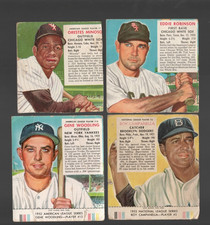 Lot of 4 Red Man Tobacco cards Campanella Woodling Minoso Robinson Poor