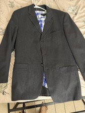Banana Republic Men  s Black Wool Twill 2pc Suit 42R 36x30 2-Button