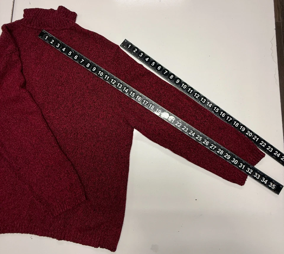 Suéter feminino Hampshire Studio 3X vermelho preto pulôver feriado Natal - Imagem 4 de 4