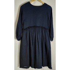 NWT LITTLE CREATIVE FACTORY Black Dress Solid Long Sleeve Knee Length Size 10