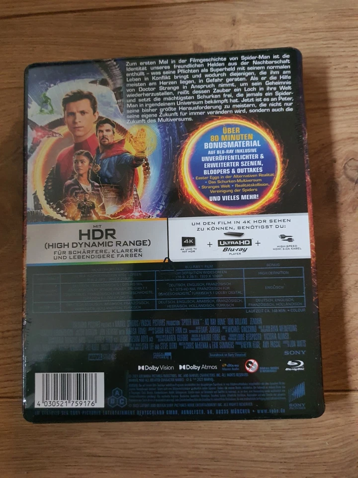 SPIDER-MAN No Way Home - Steelbook 4K UHD + BLU-RAY - NEU - Bild 2 von 2