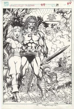 Savage Sword of Conan #217 pg 64 Splash Page by Rafael Kayanan