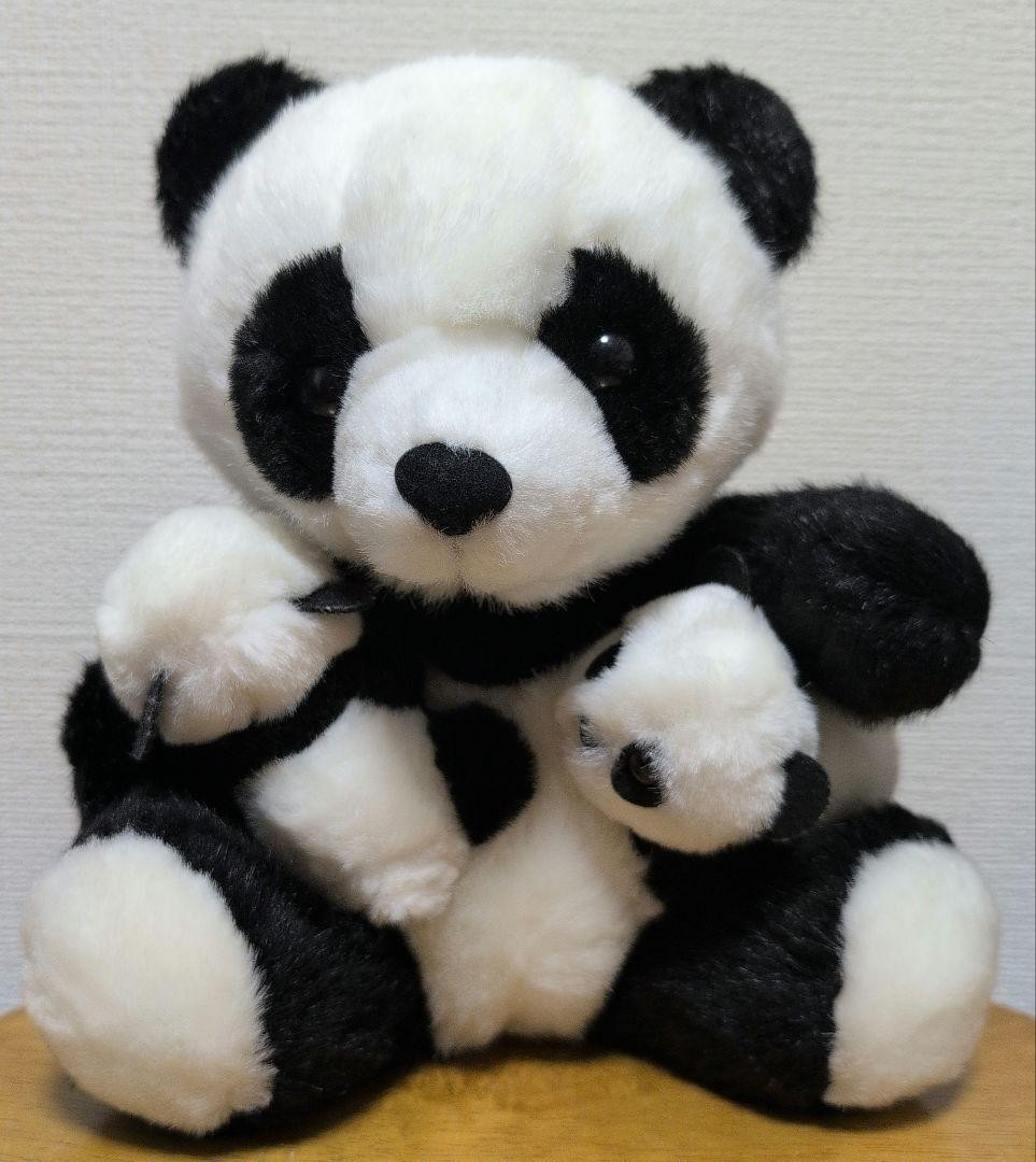 Panda Family Plush Toy 20cm, Cleaned, Adorable & Collectible