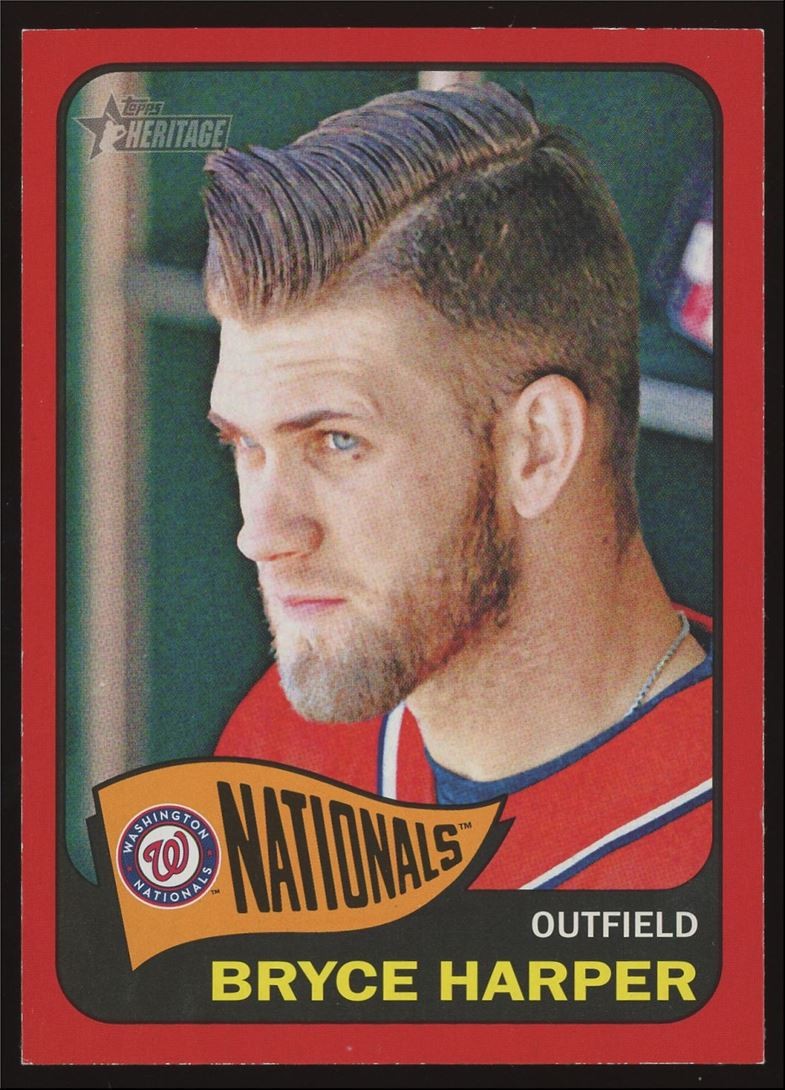 Bryce Harper #400 2014 Topps Heritage Red Border Washington Nationals SP
