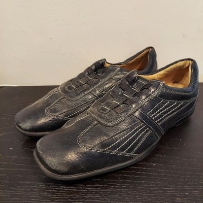 Sandro Moscoloni 15052 Mens Black Leather Sneakers 10.5 D Made in Brazil