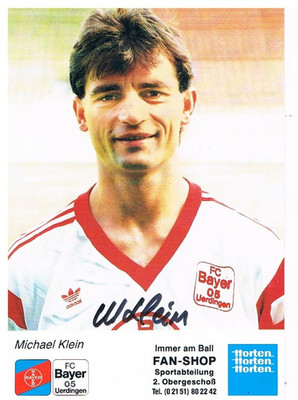 ''Michael Klein'', original Autogramm, Bayer Uerdingen, Saison 1991/1992