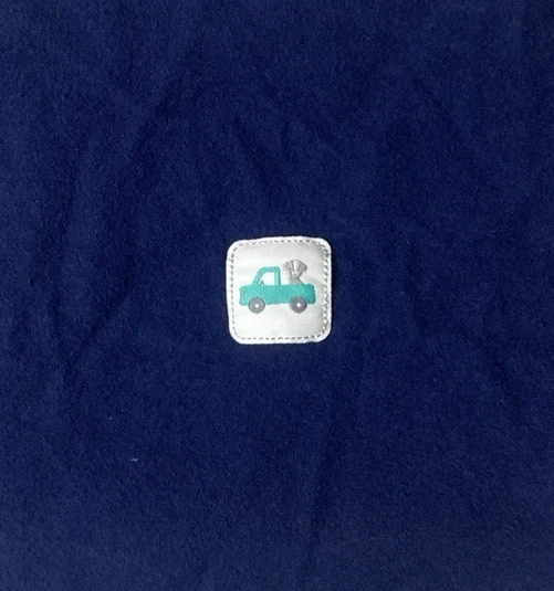 Carters Child Of Mine темно-синяя фланелевая нашивка для приема ребенка щенка грузовика - Изображение 3 из 3